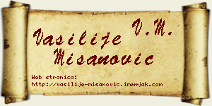 Vasilije Mišanović vizit kartica